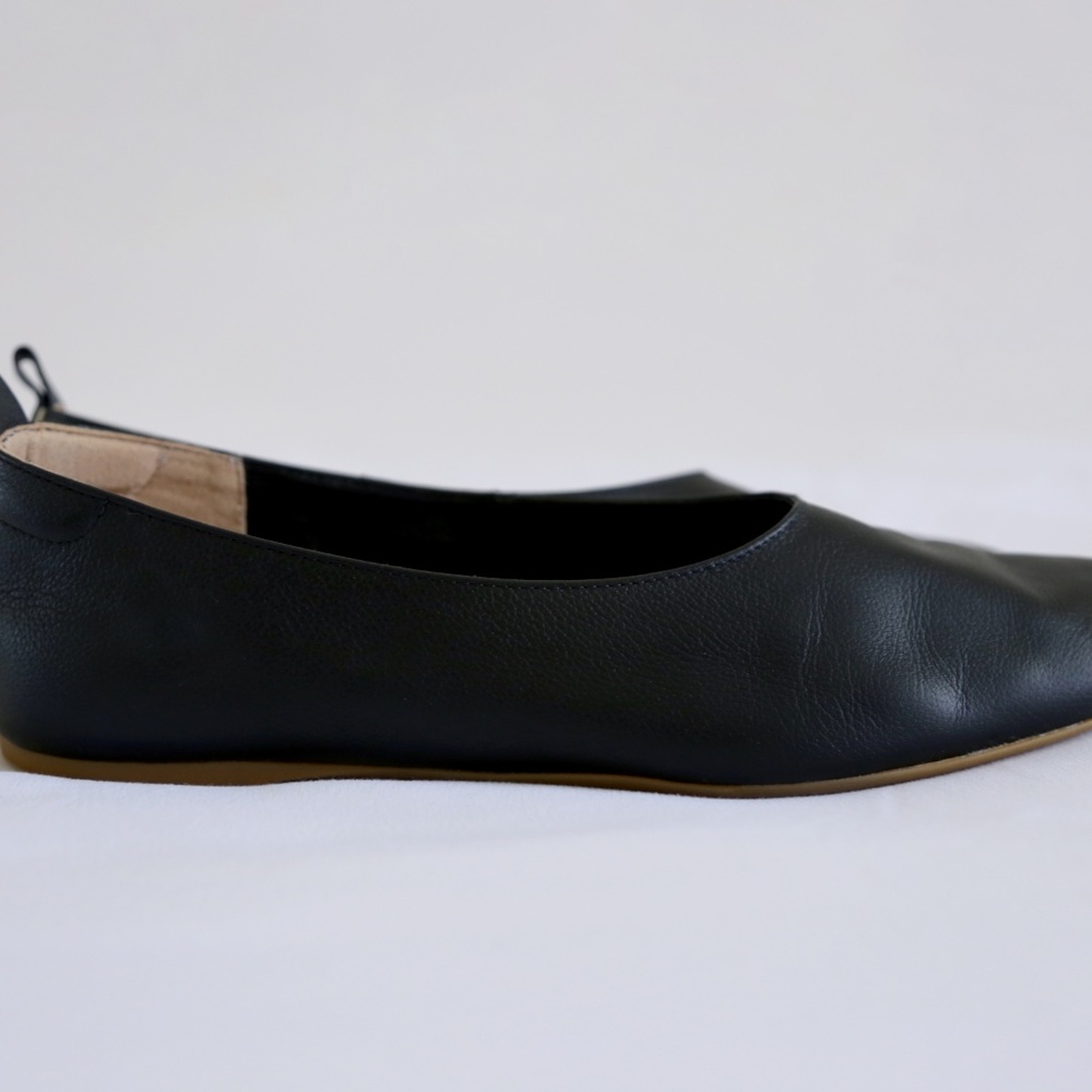 Everlane The Day Glove Flats in Black Leather Size 10.5 - Picture 4 of 8